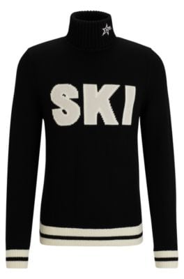 HUGO BOSS | X Perfect Moment Virgin-Wool Sweater With 'ski' Intarsia- Men's Sweaters Size