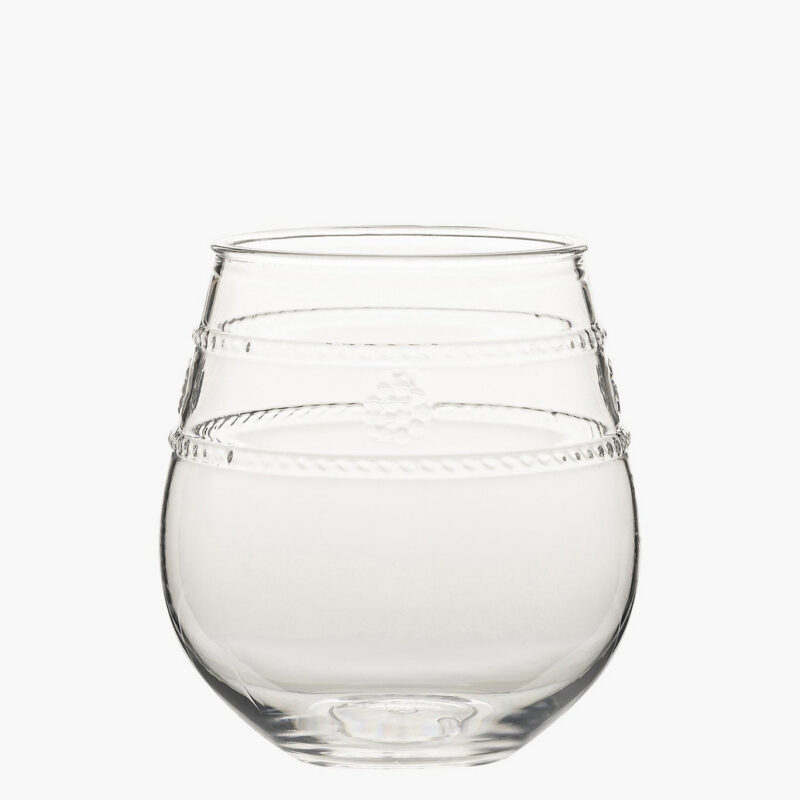 Isabella Acrylic Stemless Wine Glass Set Of 8 Juliska
