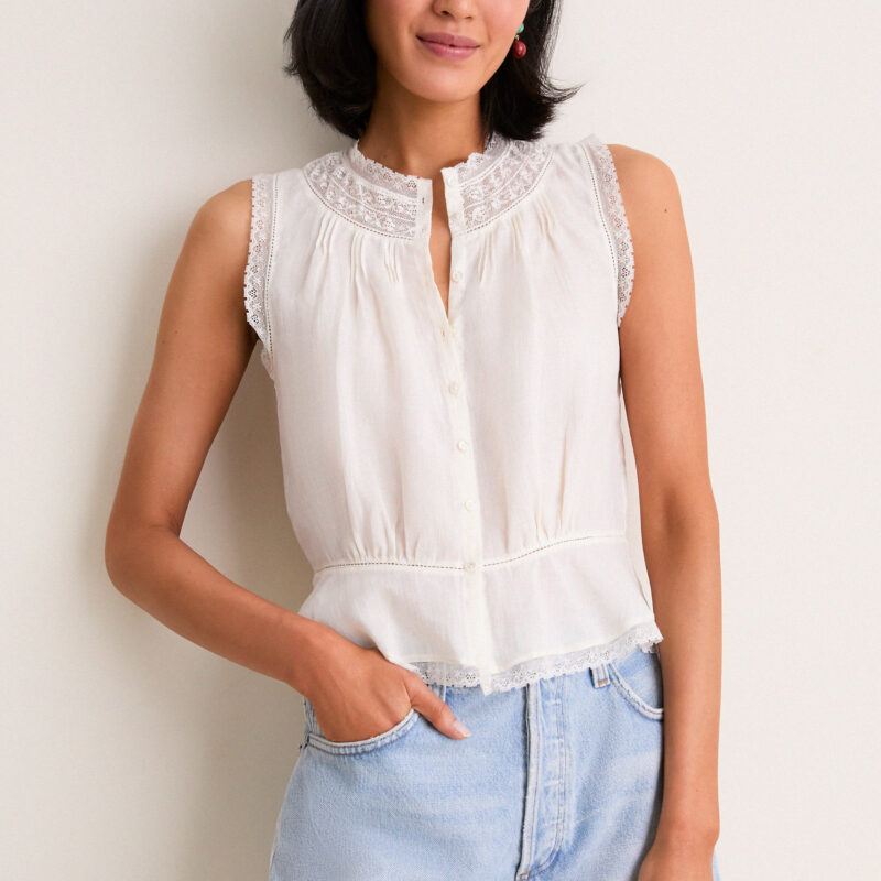 Ivory Collette Top Alex Mill
