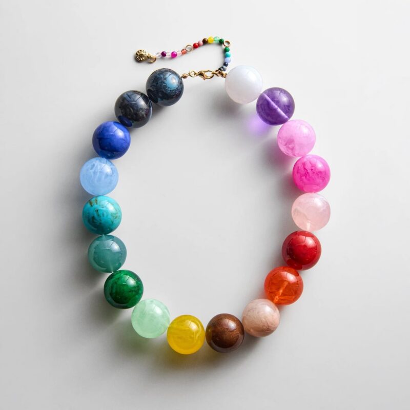 Jane Beaded Necklace - Rainbow Bead BaubleBar