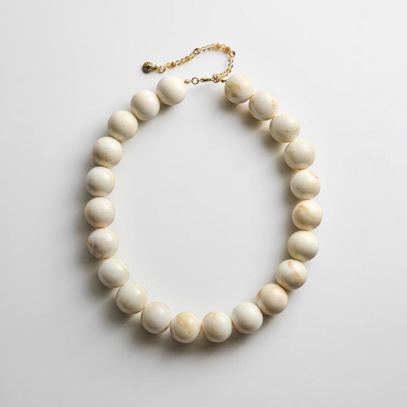 Jane Beaded Necklace - Smoky Ivory Quartz BaubleBar