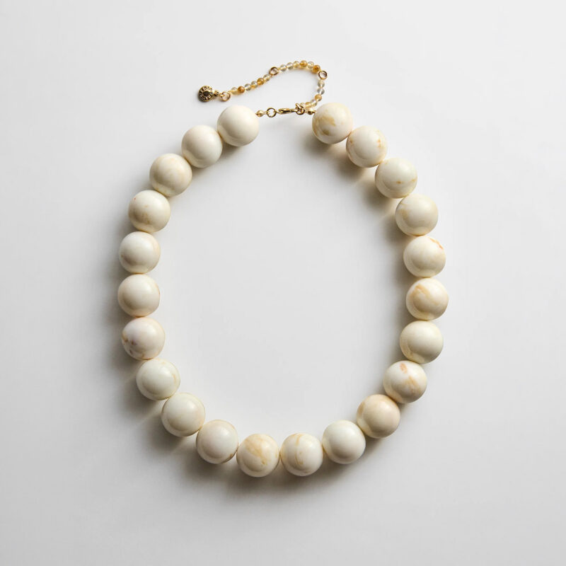 Jane Beaded Necklace - Smoky Ivory Quartz BaubleBar