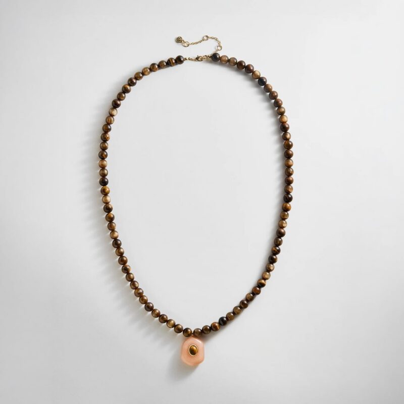 Janelle Semi-Precious Necklace - Tiger's Eye BaubleBar