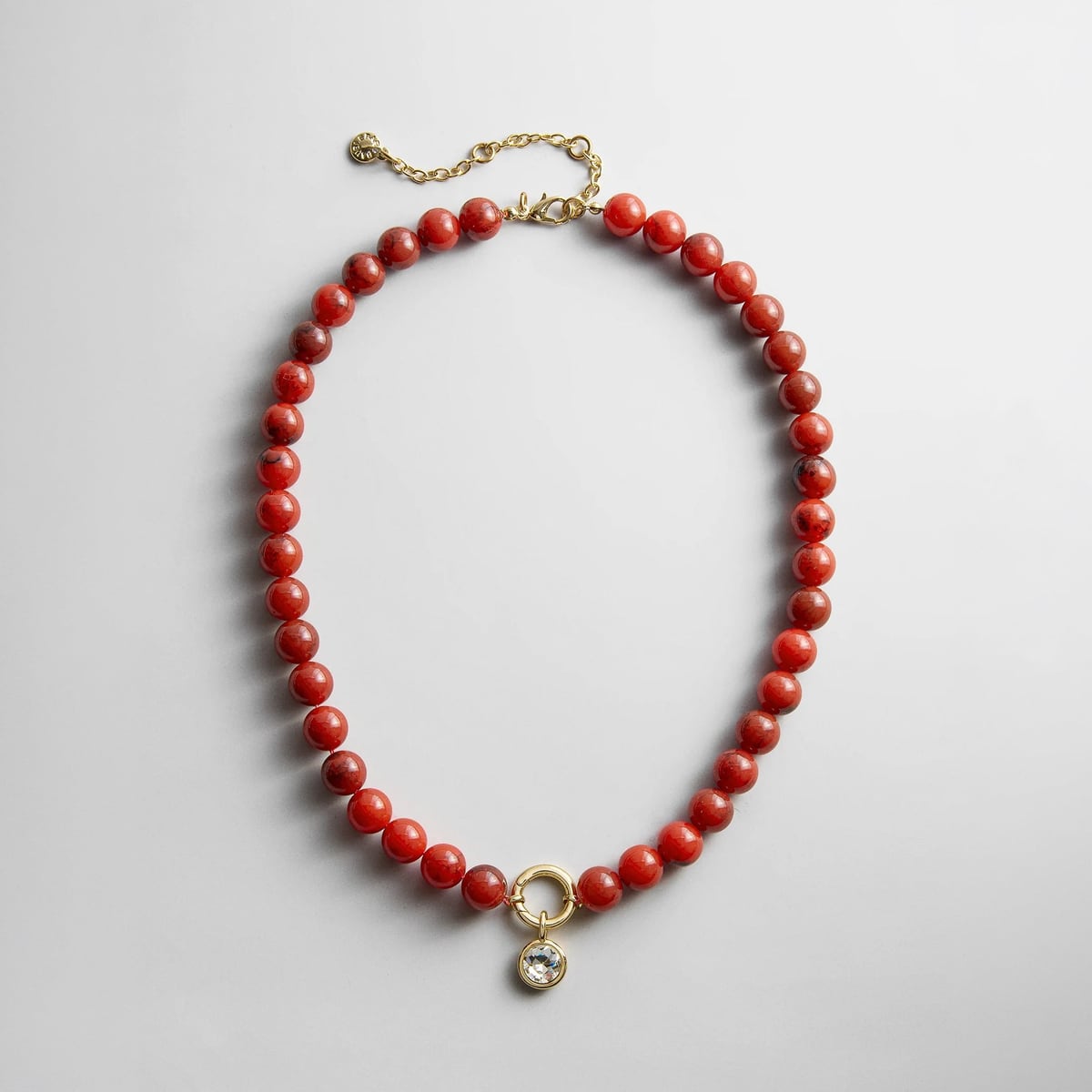 Janette Beaded Ring Necklace - Carnelian BaubleBar