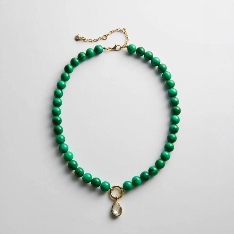Janette Beaded Ring Necklace - Malachite BaubleBar