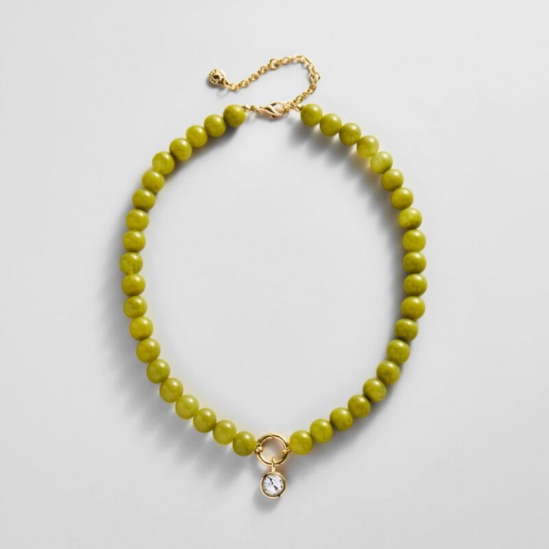 Janette Beaded Ring Necklace - Olive BaubleBar