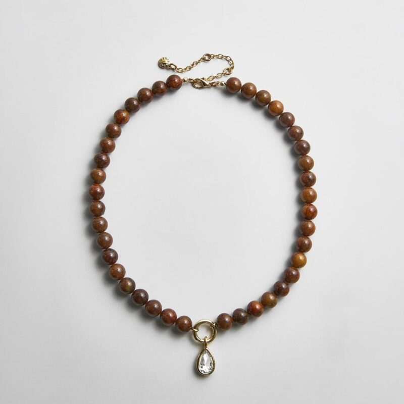 Janette Beaded Ring Necklace - Tiger's Eye BaubleBar