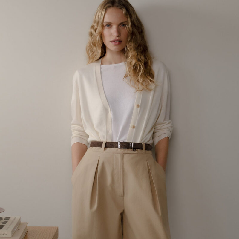JENNI KAYNE | Mira Merino Wool Cardigan - Ivory
