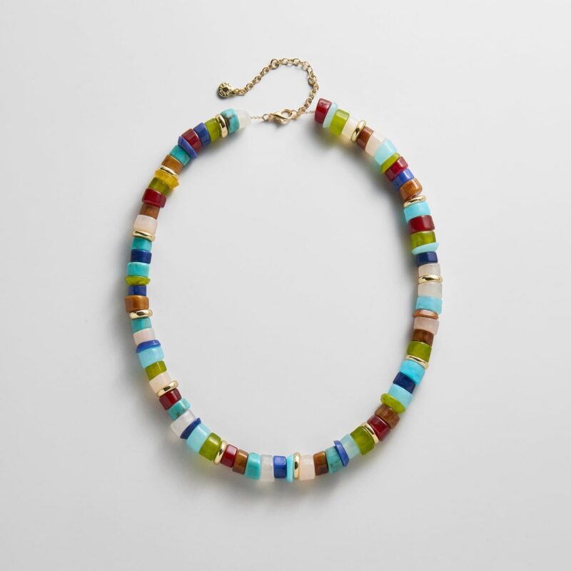 Jennifer Rondelle Beaded Necklace - Dark Multi Bead BaubleBar