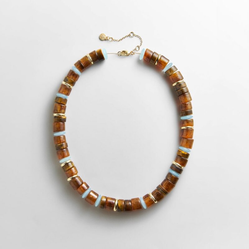 Jennifer Rondelle Beaded Necklace - Tiger's Eye Bead BaubleBar