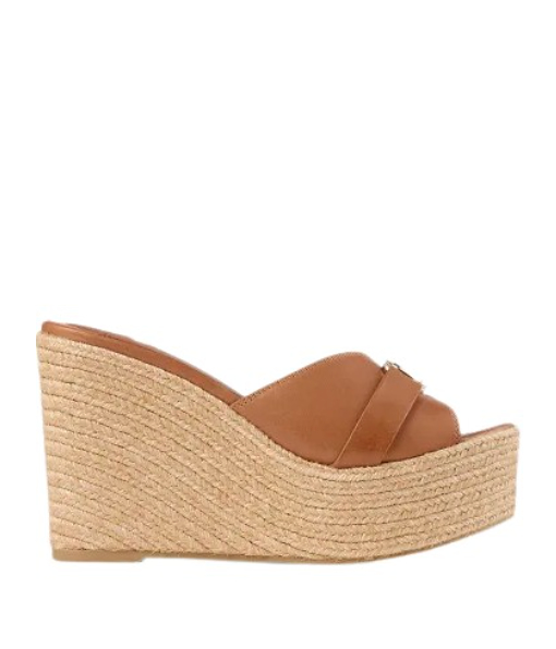 Jimmy Choo Leda Wedge 100 Tan Nappa Leather Mule Wedge ShopMy