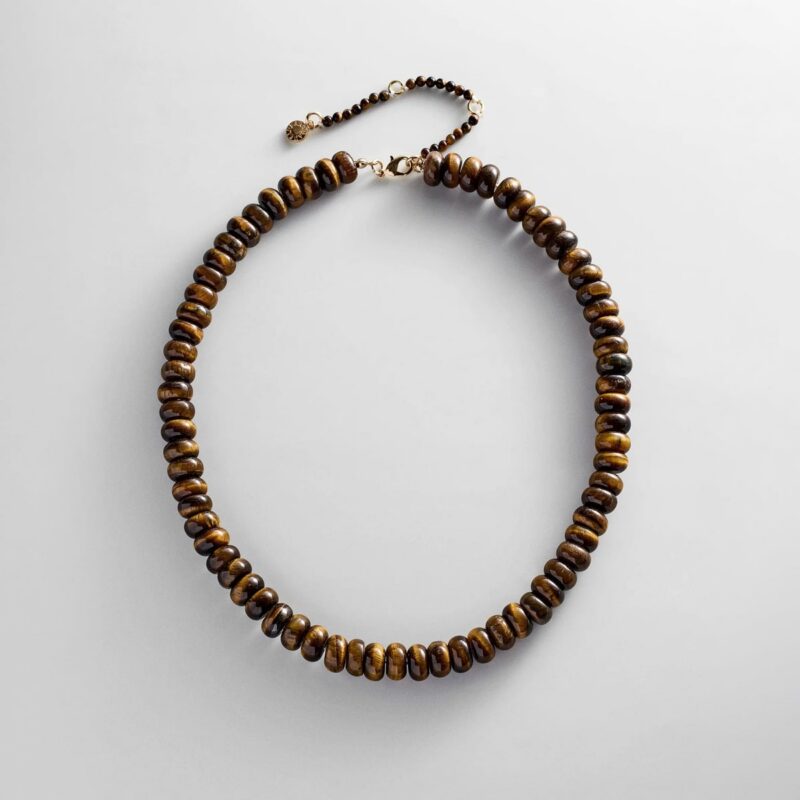 Joyce Semi-Precious Beaded Necklace - Tiger's Eye BaubleBar