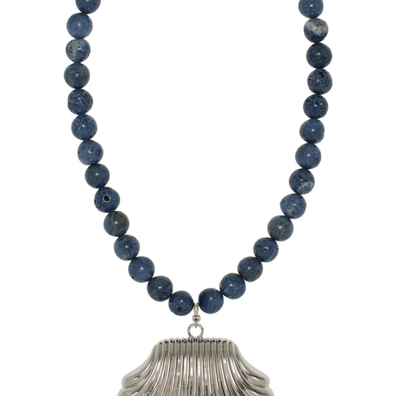 JULIETTA | Exclusive Rhodium-Plated Beaded Pendant Necklace Moda Operandi