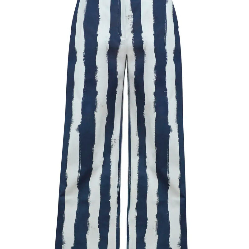 Juno Pant in Lighthouse Stripe Navy Hunter bell