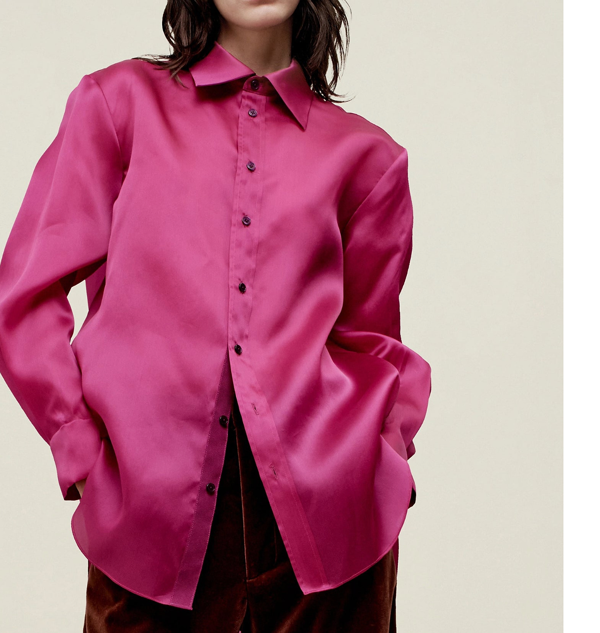 KALLMEYER | Dani Button Down in Satin Faced Organza Kallmeyer