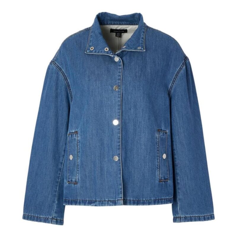 KAREN MILLEN | Denim Funnel Neck Jacket