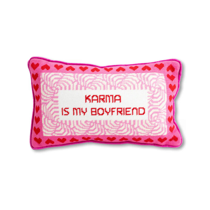 Karma Needlepoint Pillow Furbish Studio