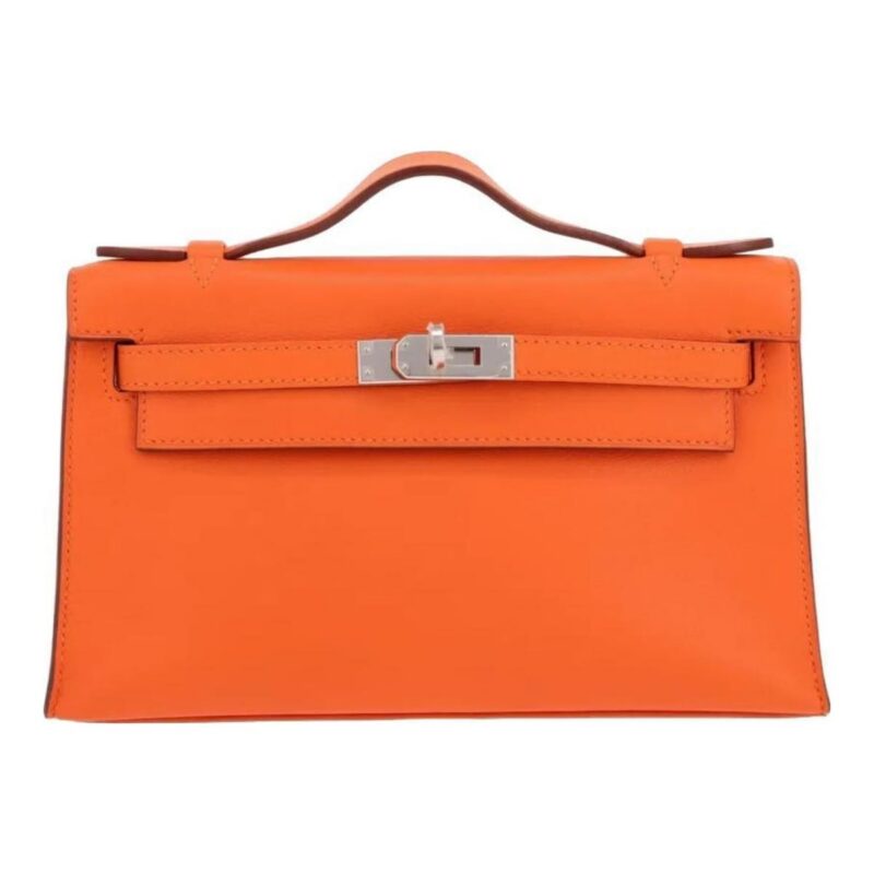 Kelly Leather Clutch Bag (Pre-Owned) Hermès