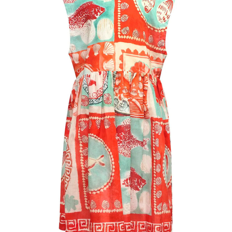 Kids Piper Dress in Lost At Sea Hunter bell