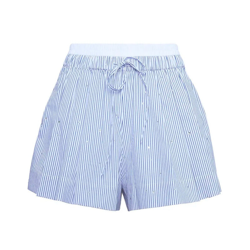 Kitty Short in Starlight Embellished Stripe Hunter bell
