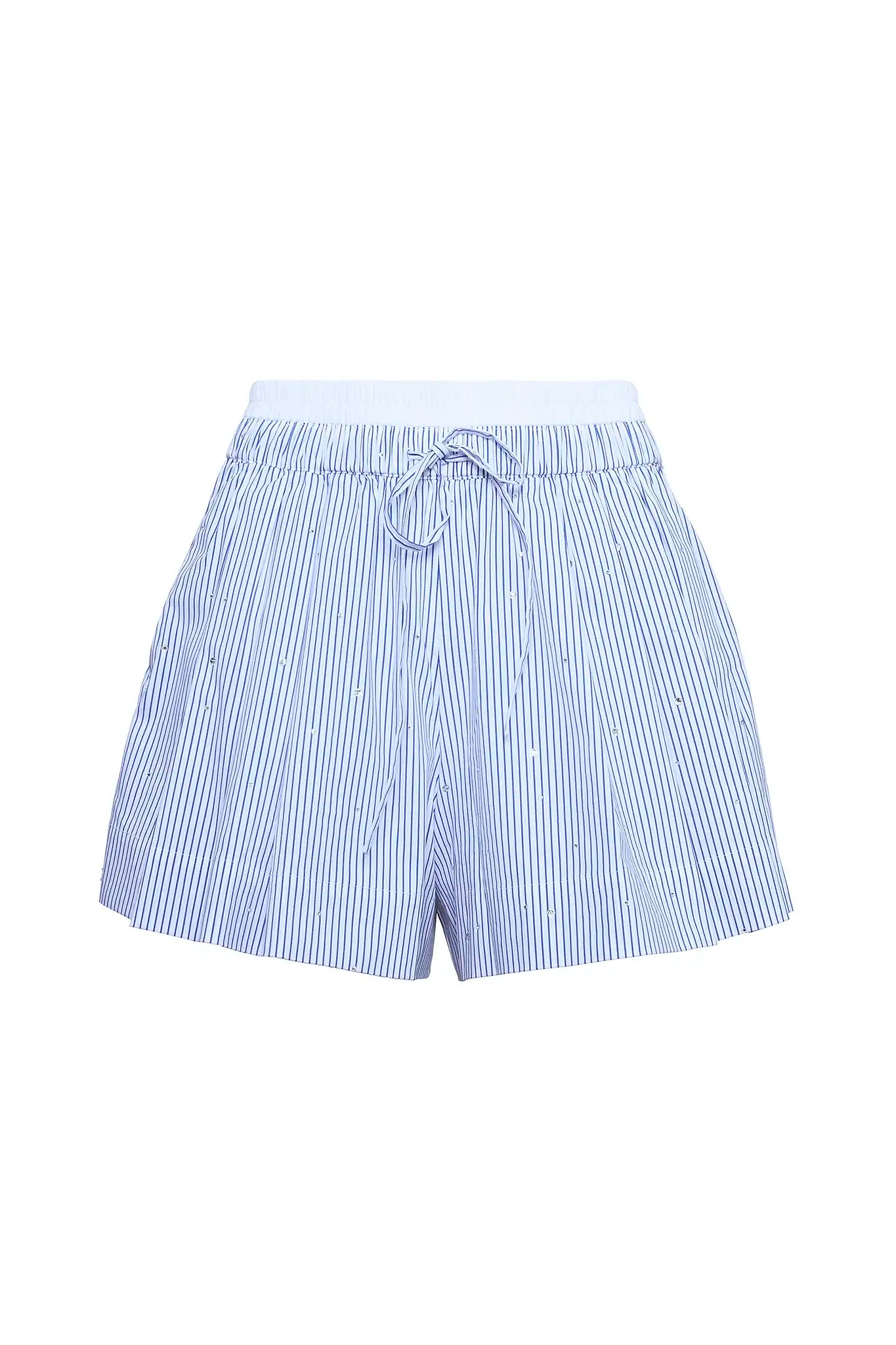 Kitty Short in Starlight Embellished Stripe Hunter bell