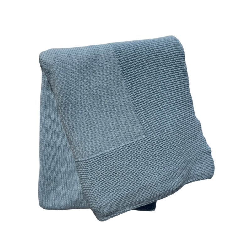 Knit Baby Blanket with Textured Border A Soft Idea