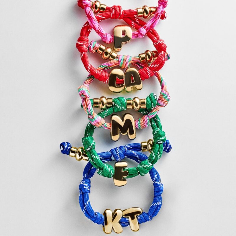Knotty Initial Custom Bracelet - Bright Green Single Letter BaubleBar