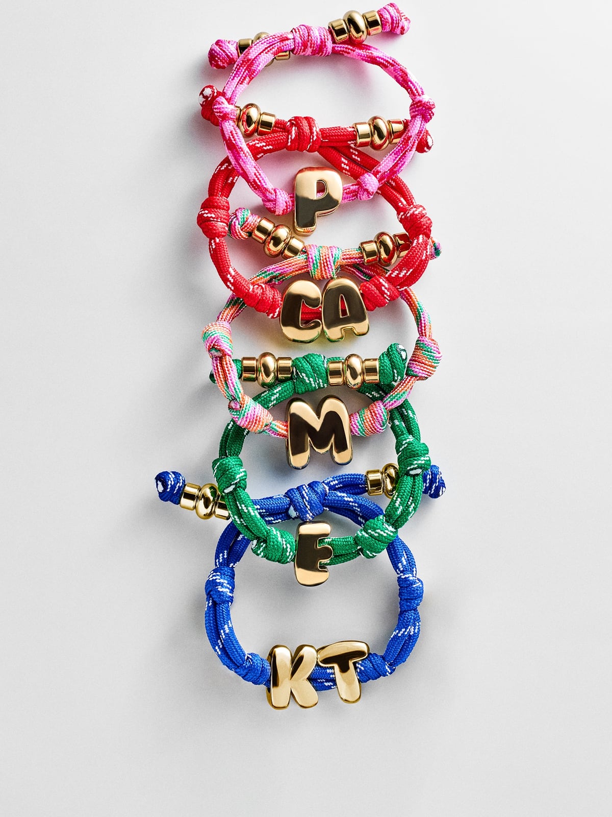Knotty Initial Custom Bracelet - Bright Green Single Letter BaubleBar
