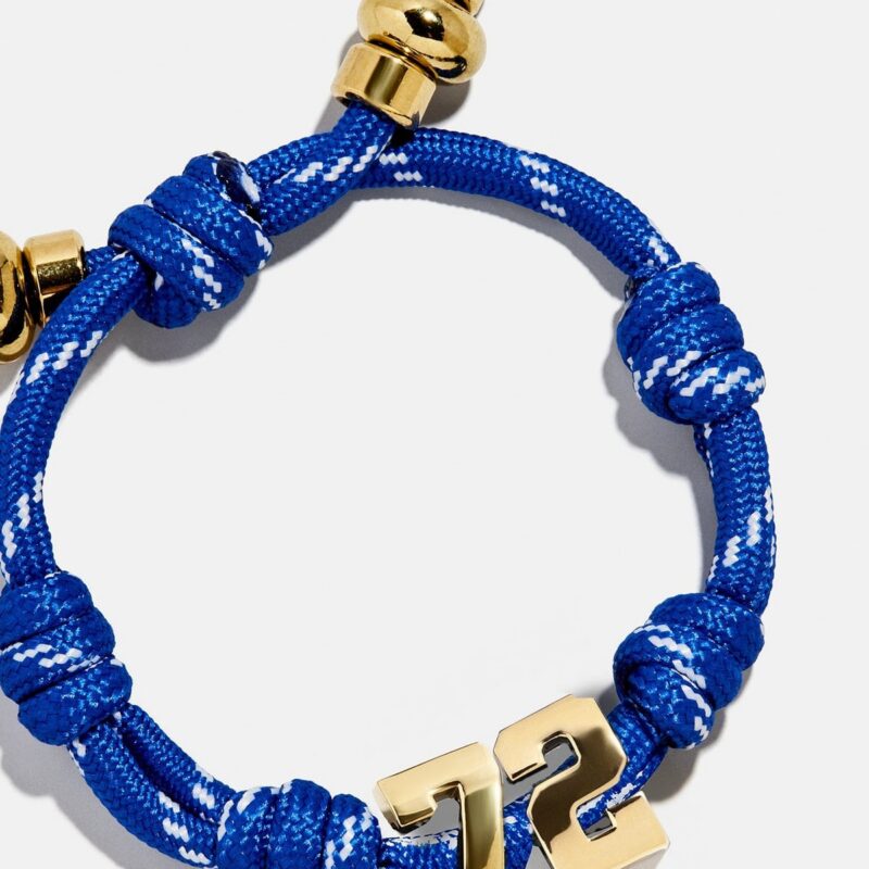 Knotty Varsity Number Custom Bracelet - Cobalt Double Digit BaubleBar