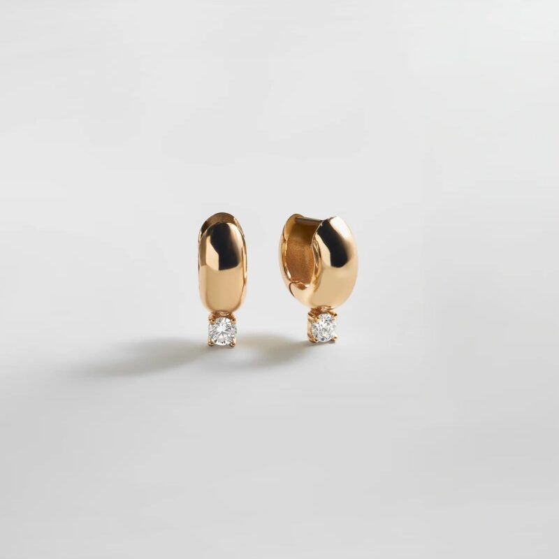 Kourtney Huggie Earrings - Kourtney Gold Plated Brass Earrings BaubleBar