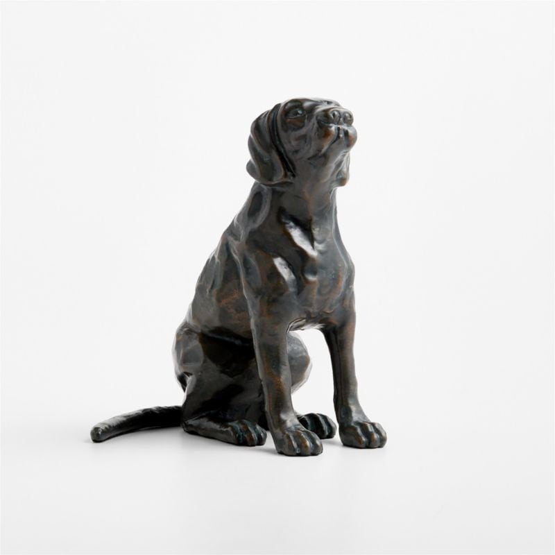 Labrador Sitting Metal Decorative Sculpture
