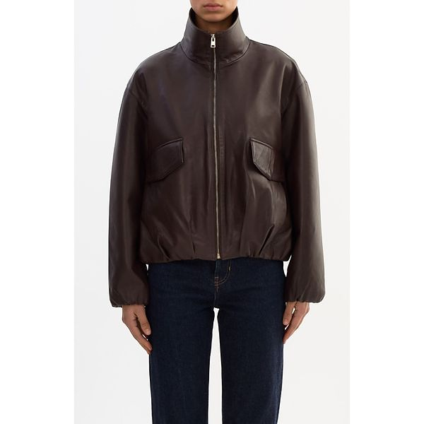 LAMARQUE | RAMONA | Funnel Neck Leather Jacket