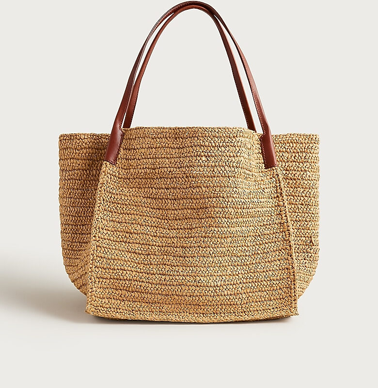Large handknotted packable tote bag