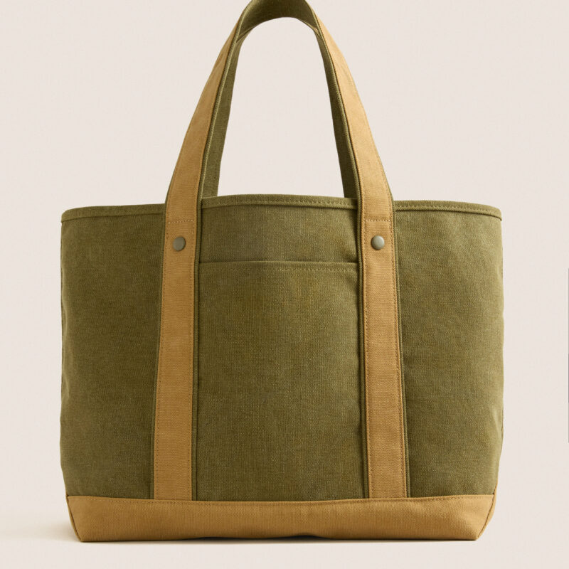 Large Olive Heritage Canvas Tote Tuckernuck Accessories