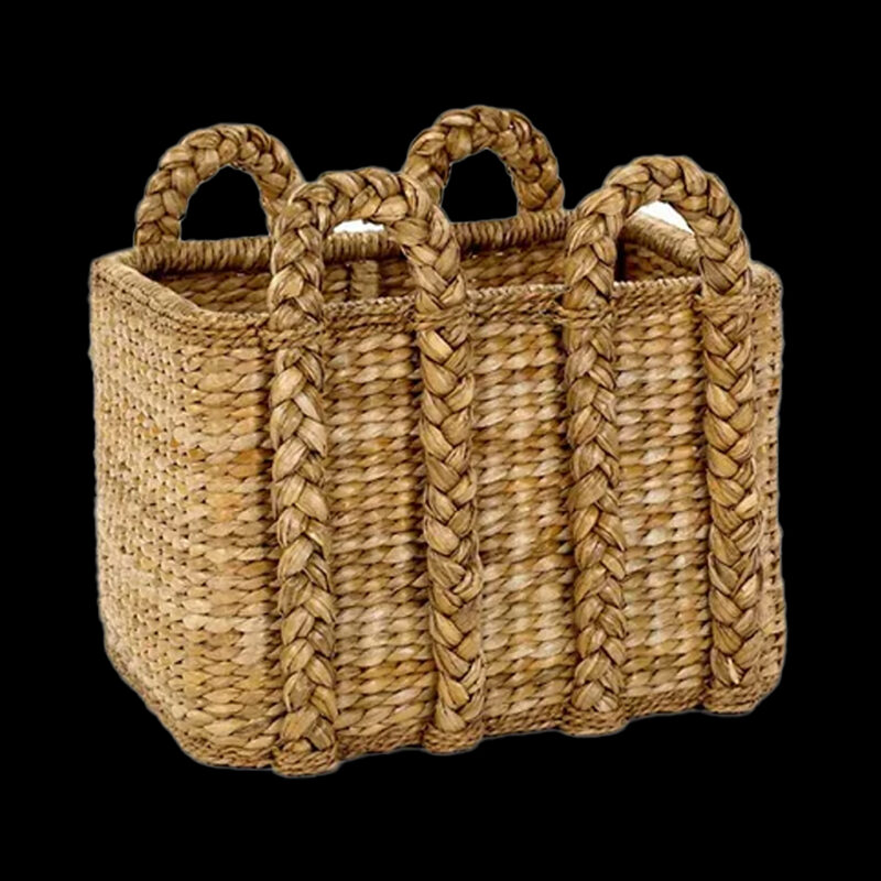 Large Rectangular Rush Basket Memoire Design