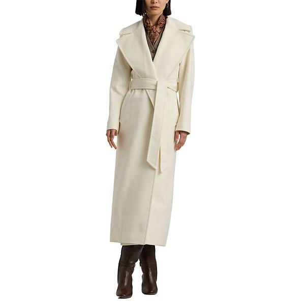 LAUREN RALPH LAUREN | Belted Wool Blend Wrap Coat