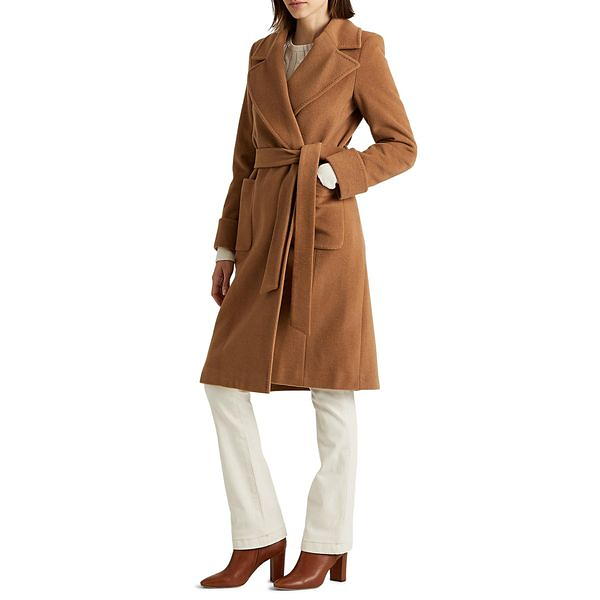 LAUREN RALPH LAUREN | Wool Blend Wrap Coat