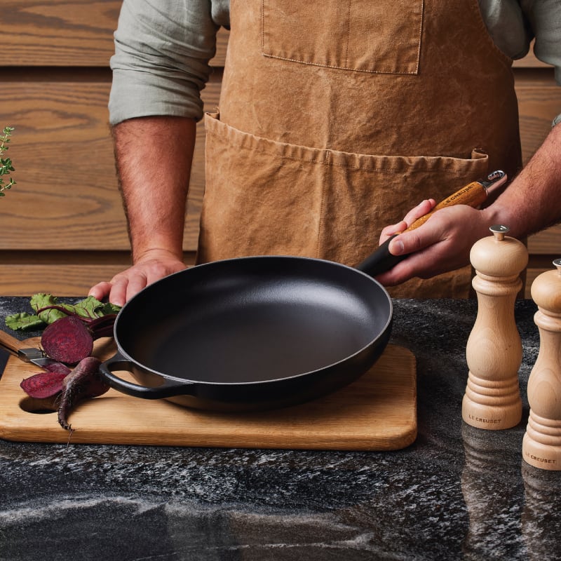 Le Creuset Alpine Wood Handle Fry Pan - Licorice