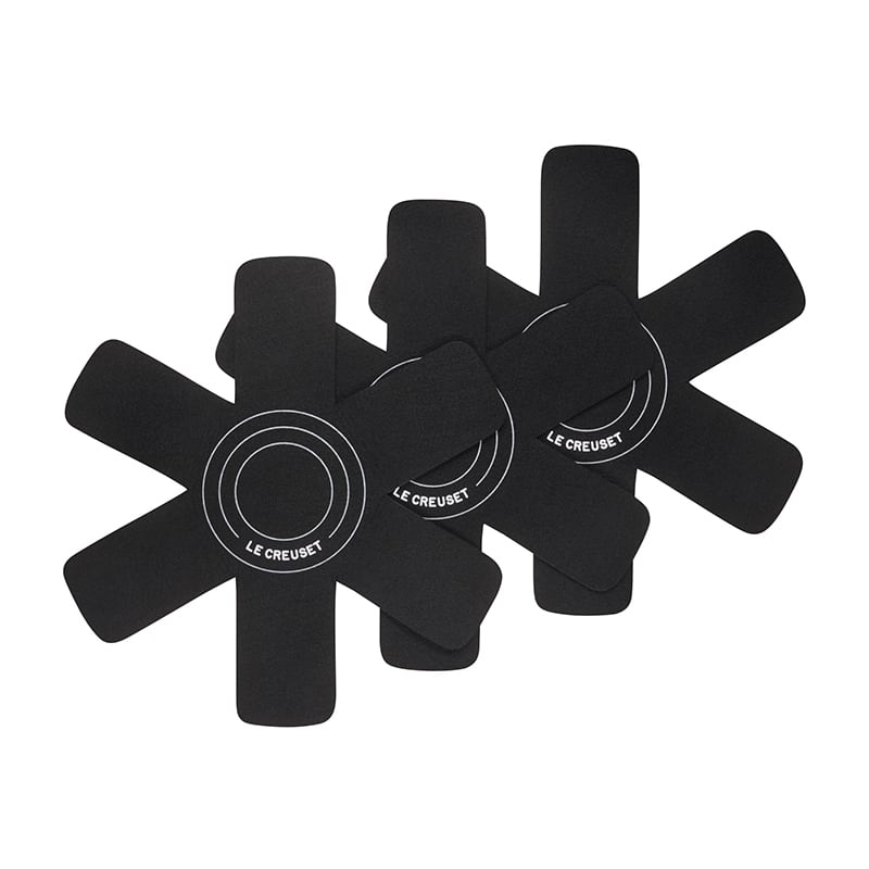 Le Creuset Cookware Pan Protectors Set of 3 - Black