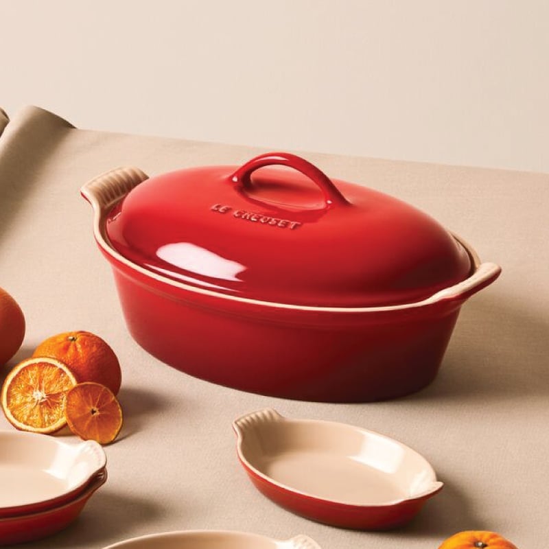 Le Creuset Heritage Oval Casserole - Cerise