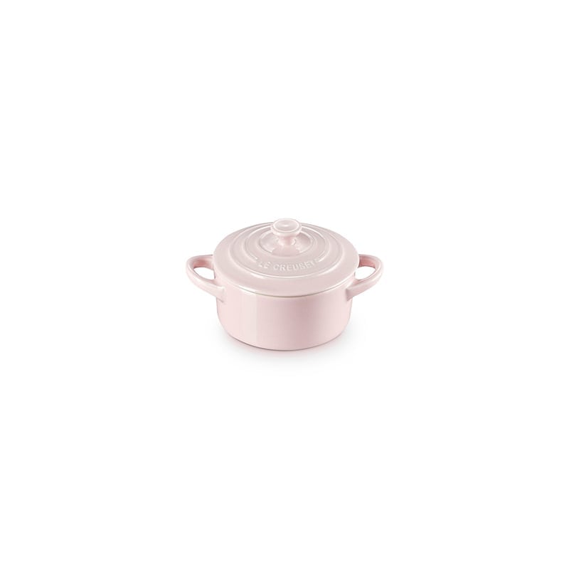 Le Creuset Mini Cocotte with Gold Heart Knob - Chiffon Pink