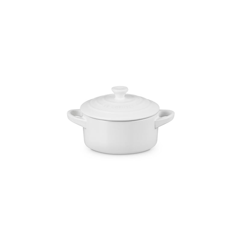 Le Creuset Mini Cocotte with Gold Heart Knob - Matte White