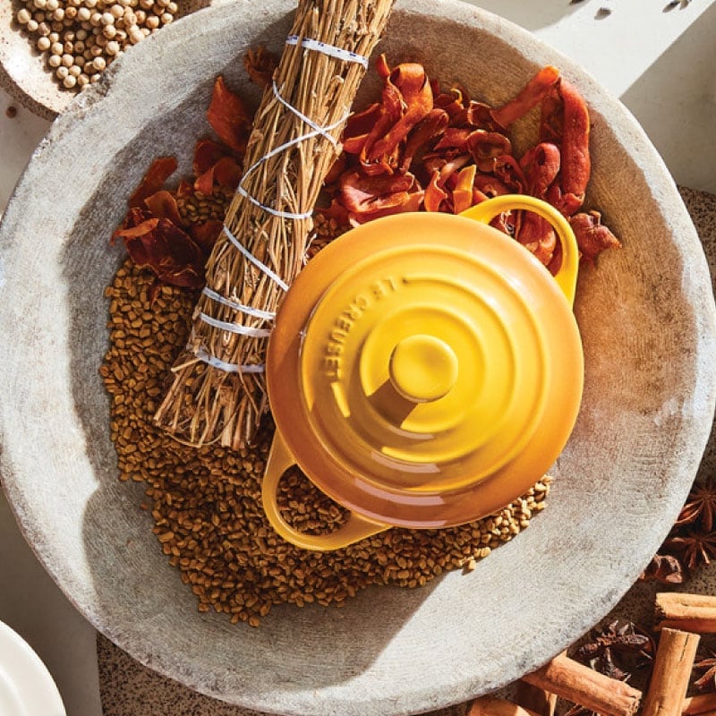 Le Creuset Mini Cocotte with Gold Heart Knob - Nectar