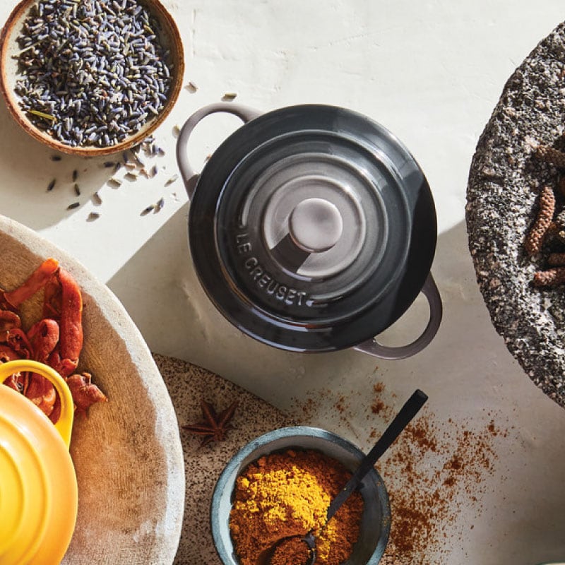 Le Creuset Mini Cocotte with Gold Heart Knob - Oyster