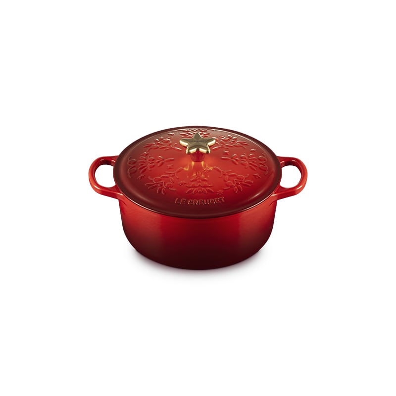 Le Creuset Noel Holiday Tree Round Dutch Oven - Cerise