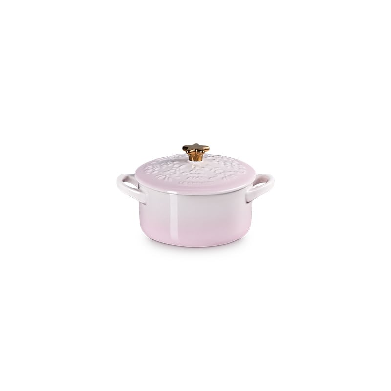 Le Creuset Noel Mini Cocotte with Star Knob - Shell Pink