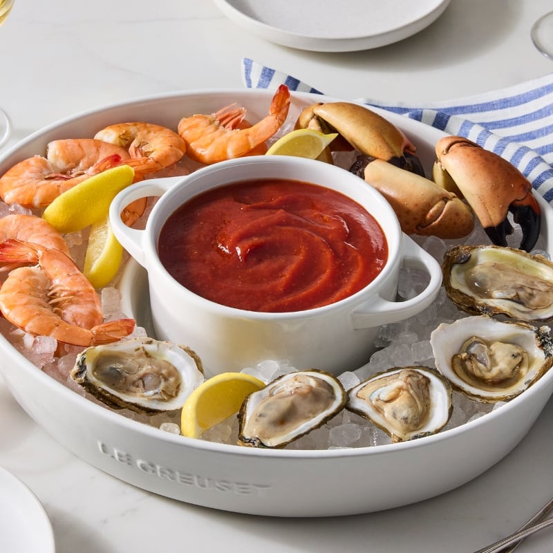 Le Creuset Signature Oval Chip and Dip Platter 13 In. - White