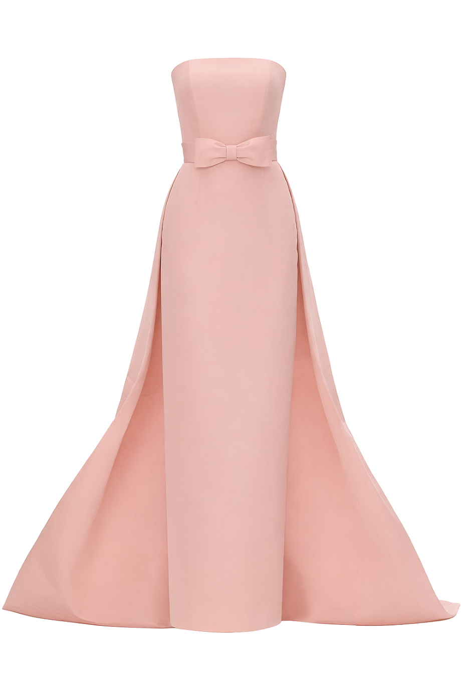 Leonore Silk Faille Column Gown with Detachable Bow Train Alexia Maria Collection