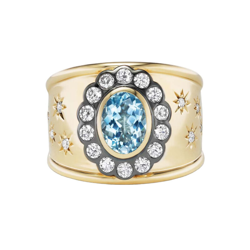 Lexi Cigar Band Aquamarine Marlo Laz