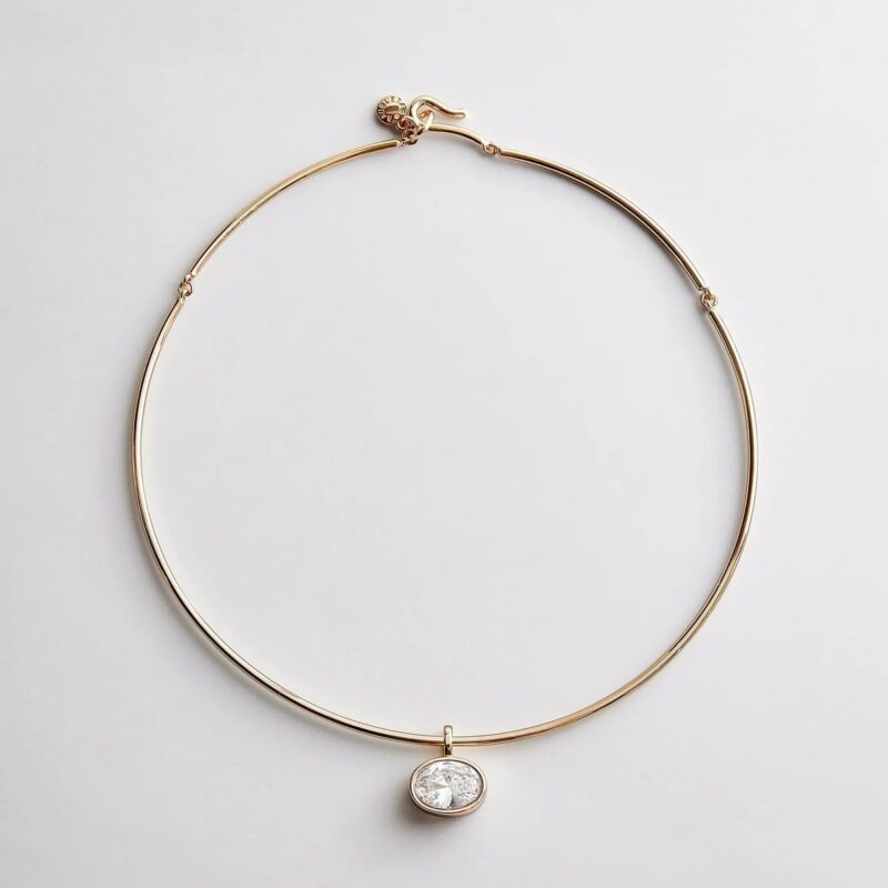 Lexi Crystal Collar Necklace - Gold BaubleBar